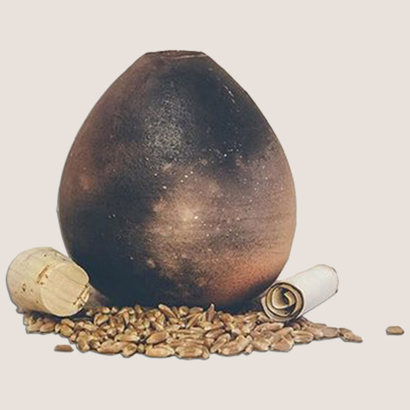 Lineage Earthen Seed Vessel with Scroll