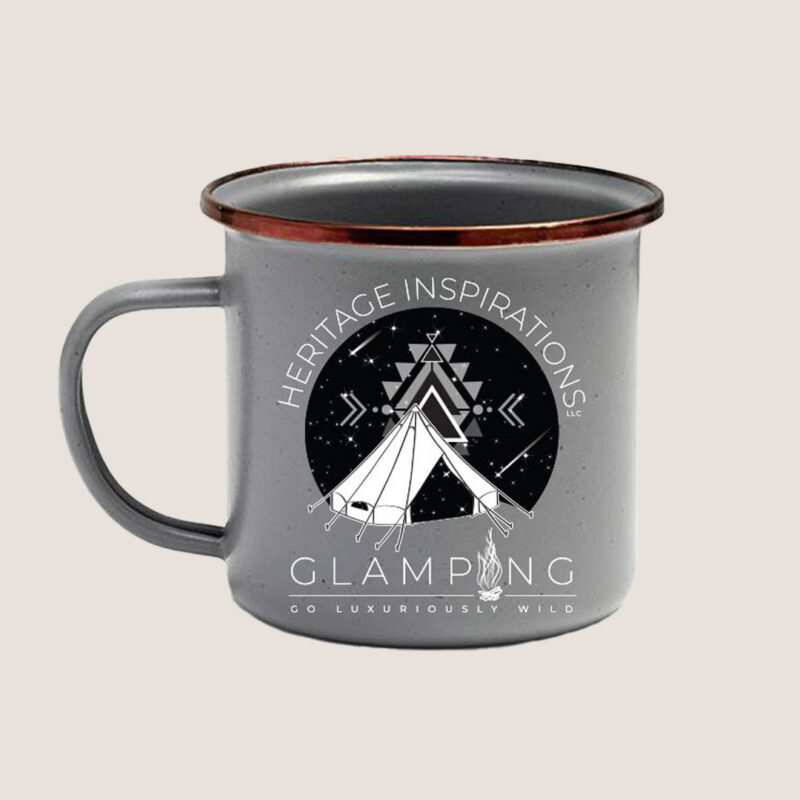 H.I. Glamping Enamel Mug Set (2 14oz Mugs)